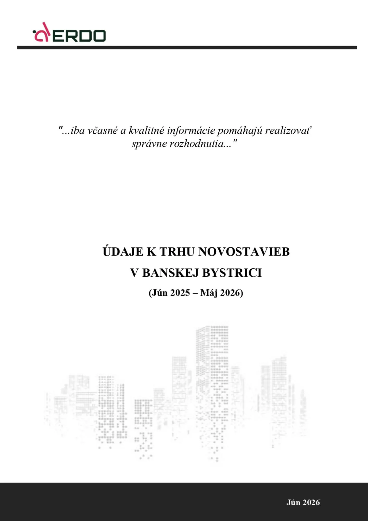 Analýza novostavieb – titulná strana