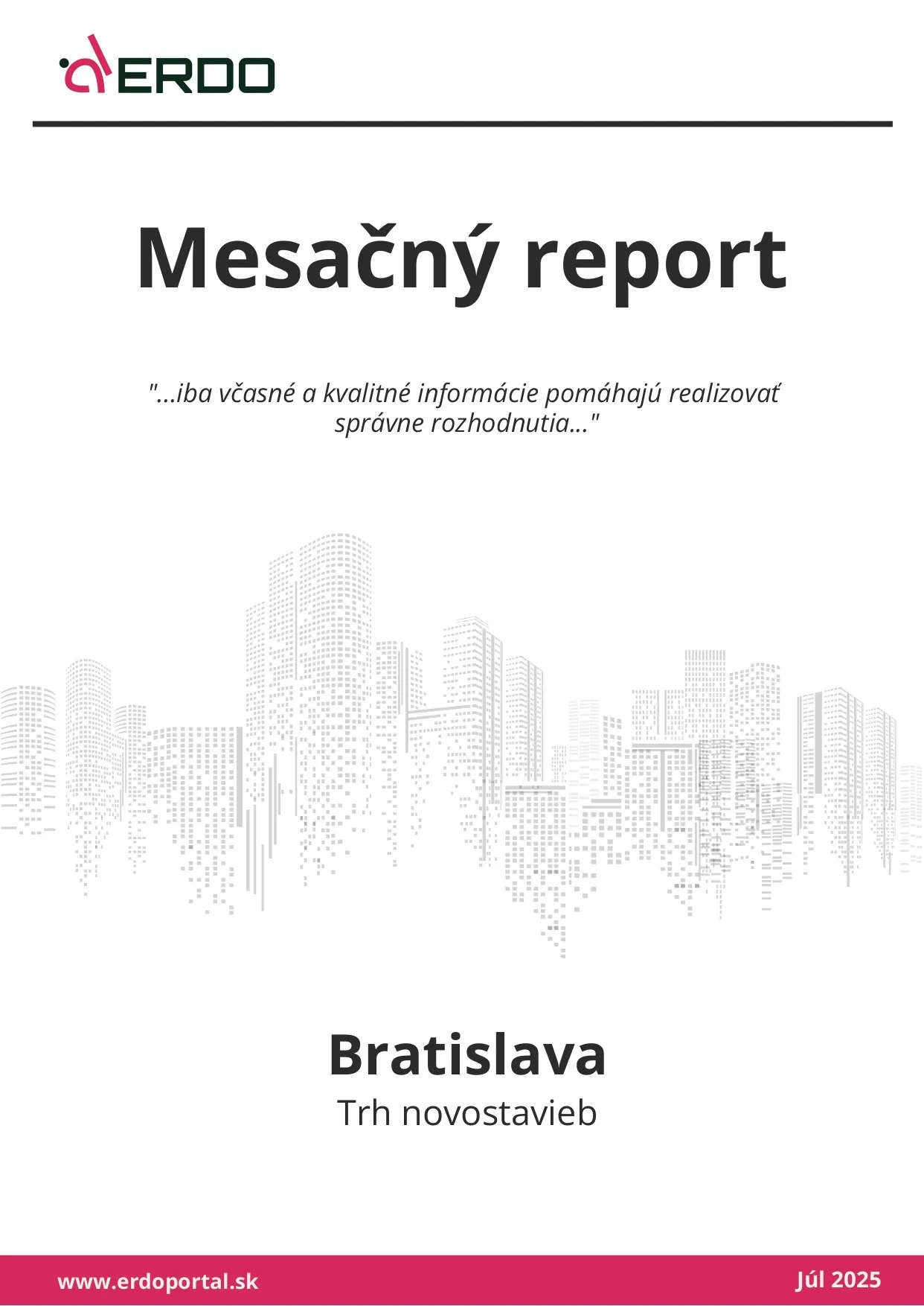 Mesačný report – titulná strana
